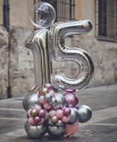 Bouquet Maxi  Plata/Rosa